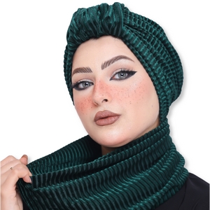 Turban&Scarf Crown one piece velvet -Smile Turbans - 1059