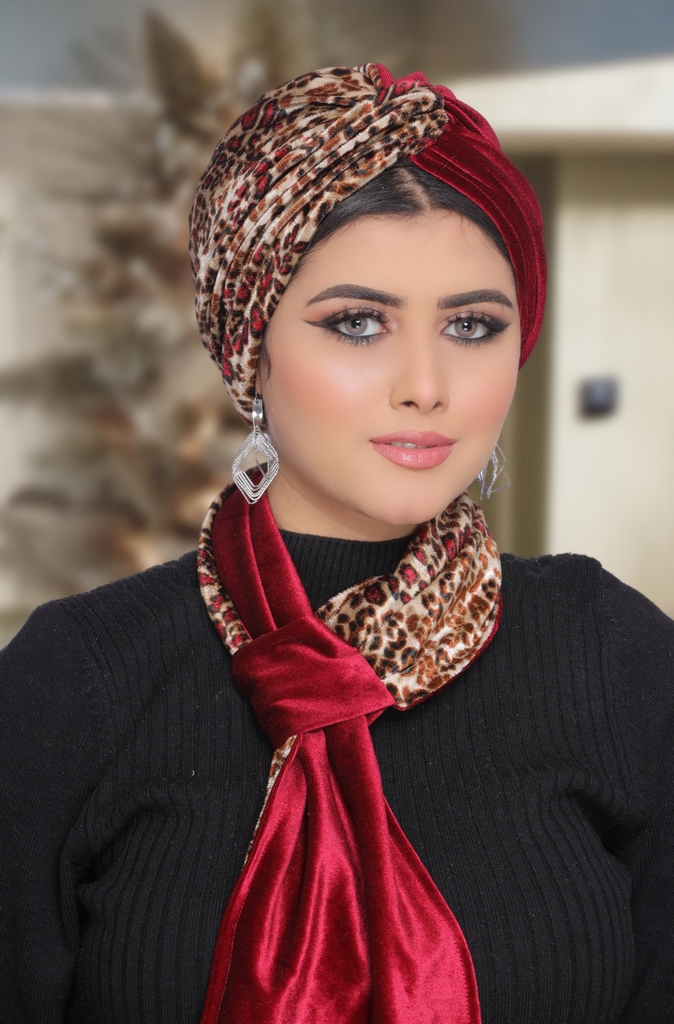 Turban  & Scarf Crocs one piece velvet - Smile Turbans - 1777