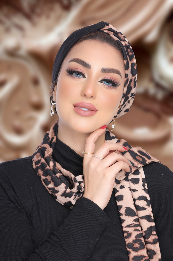 Turban  & Scarf Crocs one piece crepe material - Smile Turbans - 1839