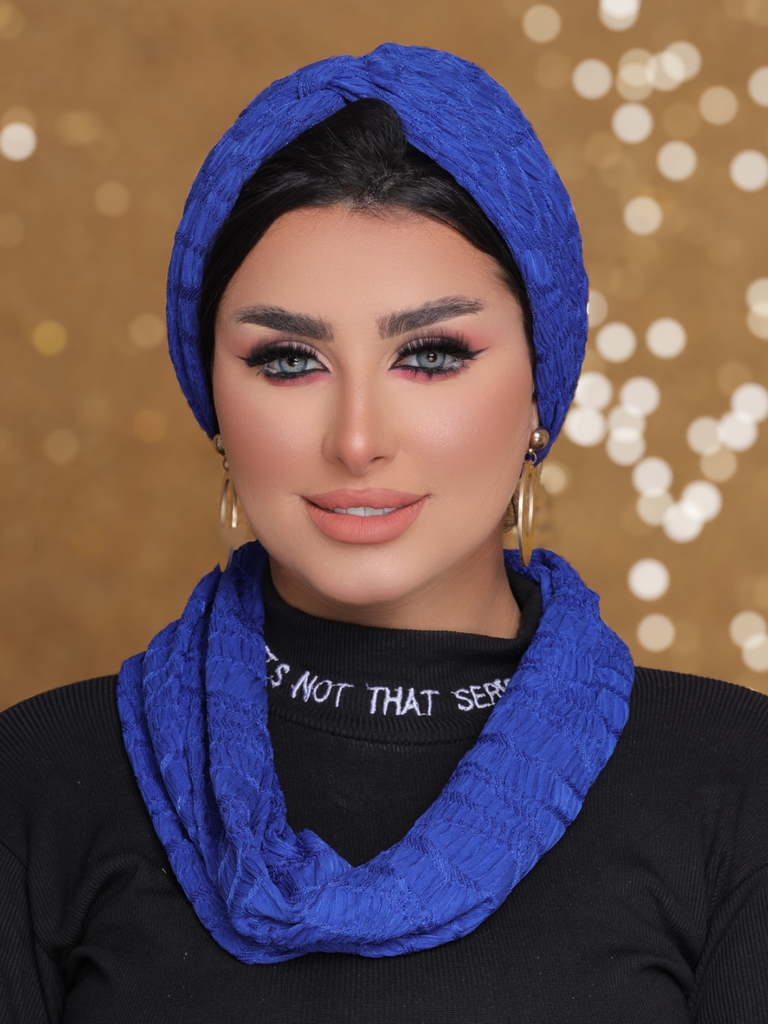 Turban  & Scarf collar koresha - Smile Turbans - 2173