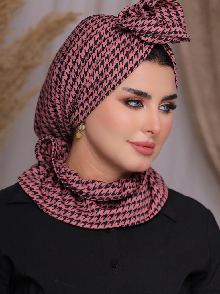 Turban  & Scarf collar Rosaline material - Smile Turbans - 2247