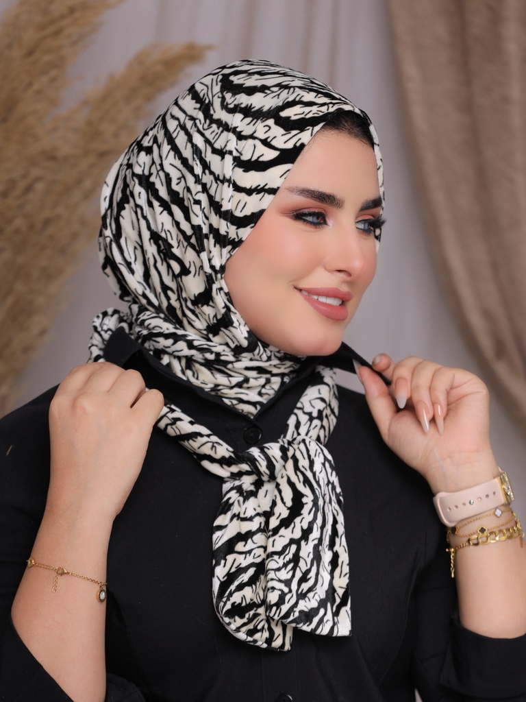 Hijab Ready-made hijab without pins velvet - Smile Turbans - 2252