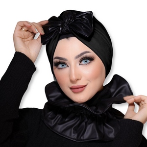 Turban&Scarf One piece bow suede -Smile Turbans - 562