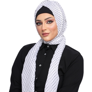hijab Hijab with Bandana, without pins, ready to wear only chiffon -Smile Turbans - 1123