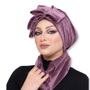 Turban&Scarf Half a bow, one piece velvet -Smile Turbans - 1024
