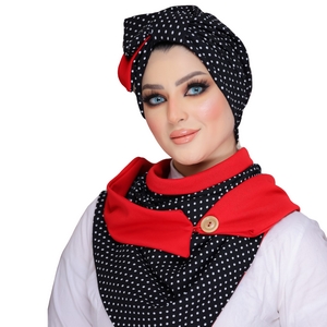 Turban & Scarf Half a bow crepe material -Smile Turbans - 843