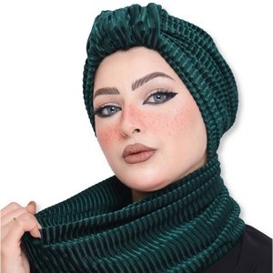 Turban&Scarf Crown one piece velvet -Smile Turbans - 1059